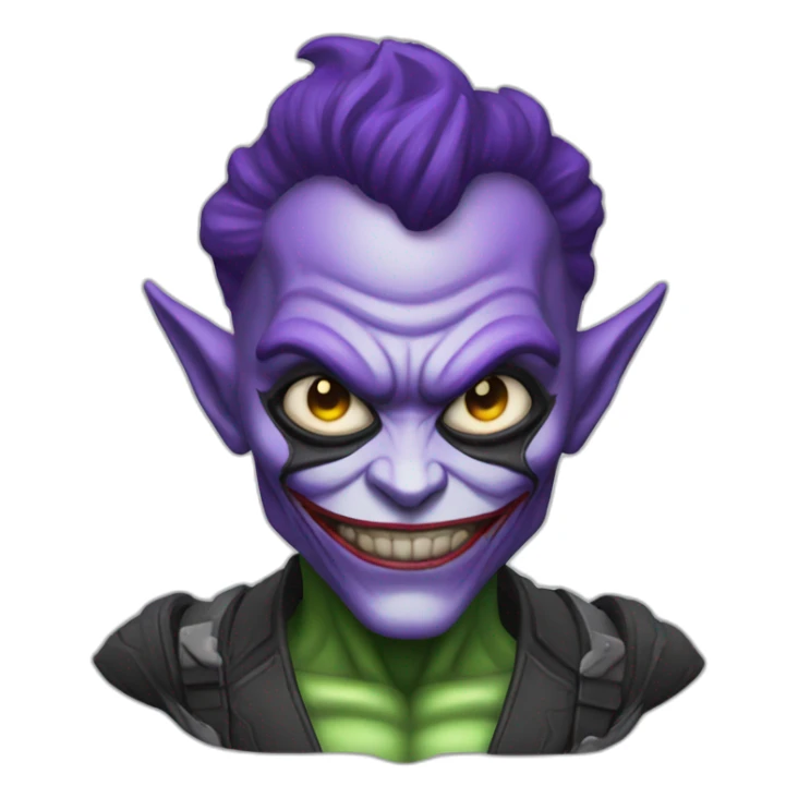 alien with muscular body and looks like joker sticker