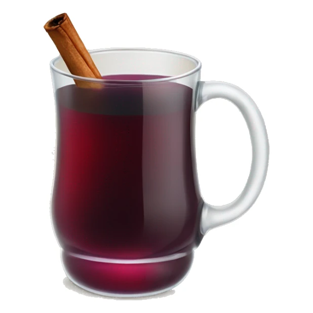 A glass of realistic mulled wine sticker