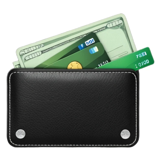 portefeuille avec billet et carte bancaire sticker