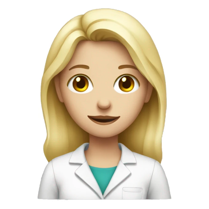 Blonde girl holding medicine  sticker