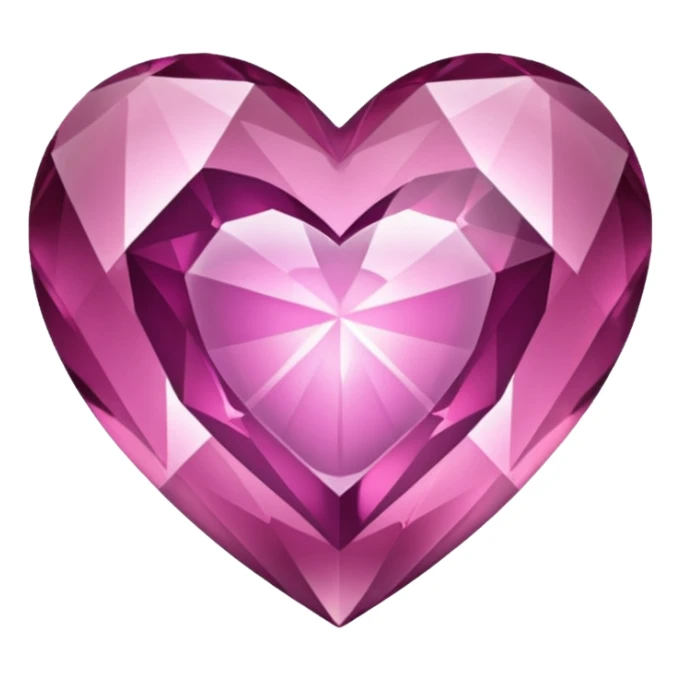 Crystal heart sticker