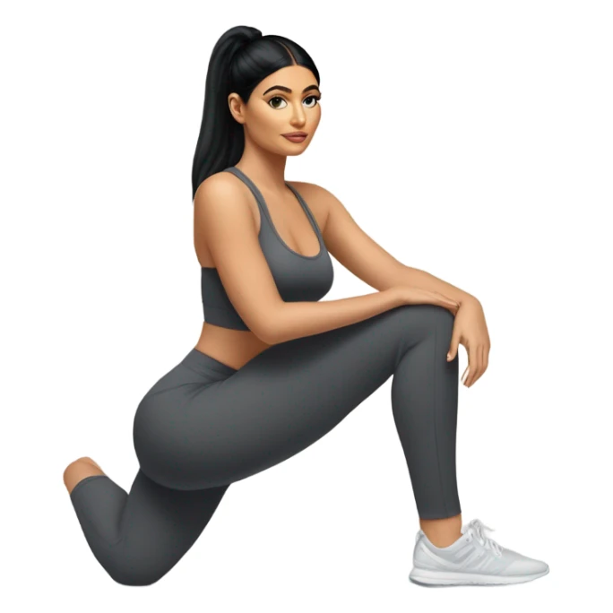 Kylie Jenner squatting  in yoga pants sticker