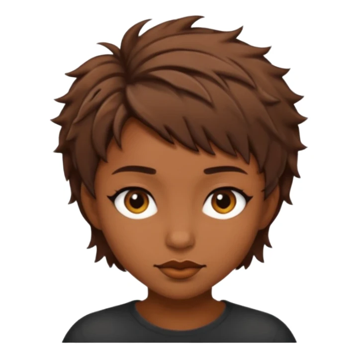 Sexy beast . Brown short messy hair sticker