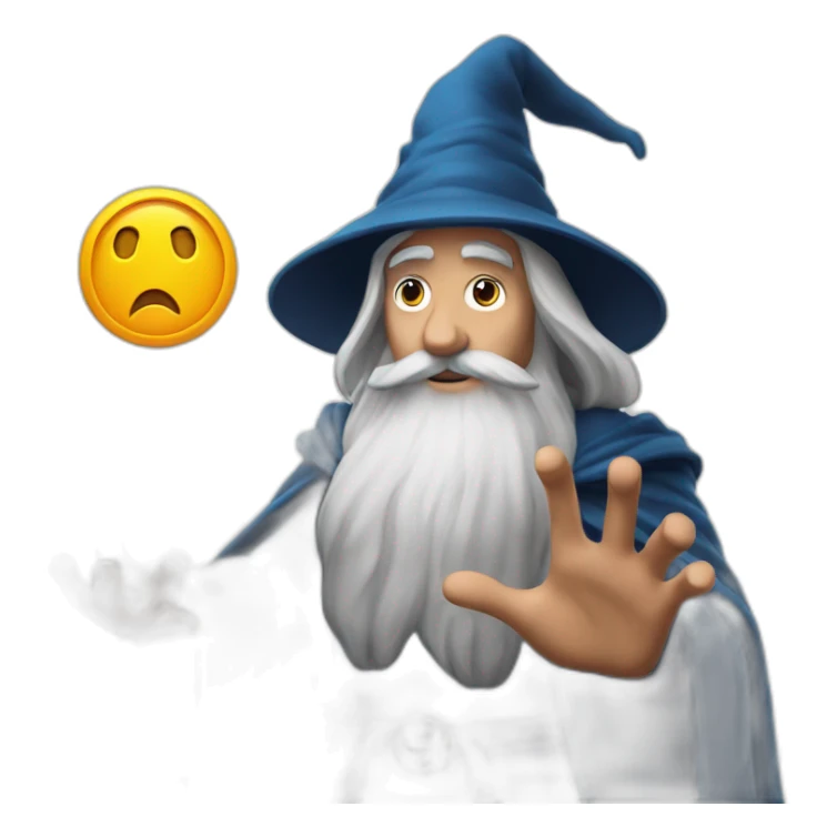 the wizard is looking at the instagram logo on his hand sticker