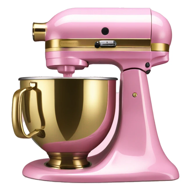 Realistic pink and gold kitchenaid mixer.  sticker