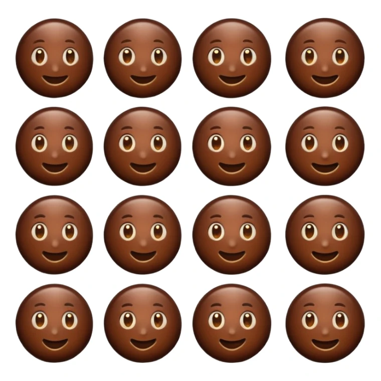 chocolate emoji ai sticker