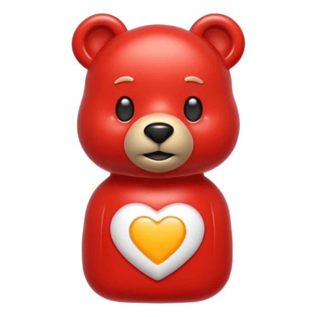 Make an emoji out of a ketchup bear. sticker