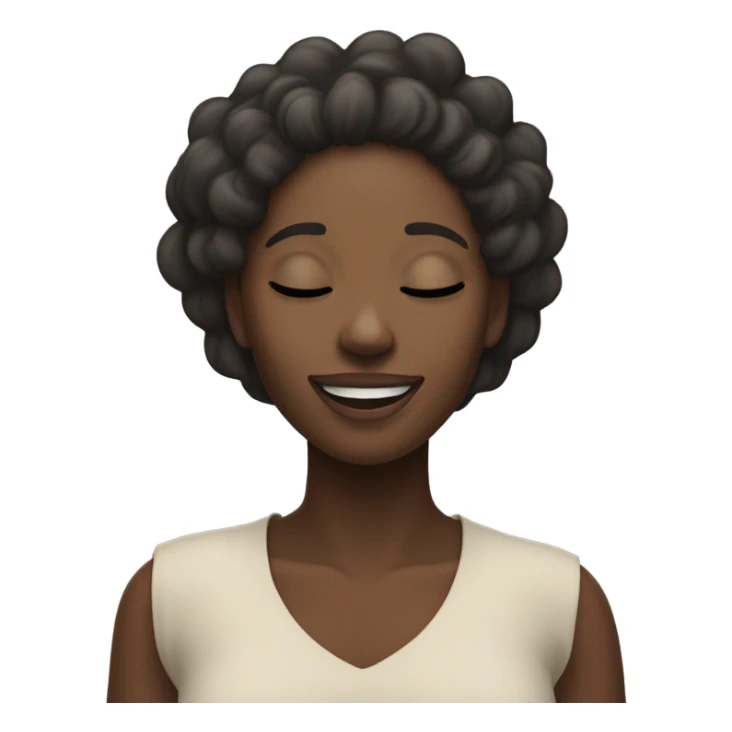 Black woman praising God sticker