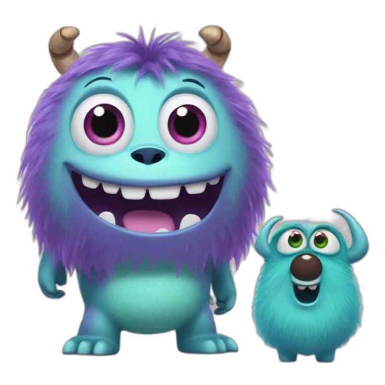 Boo of monster Inc with Rudolph  sticker