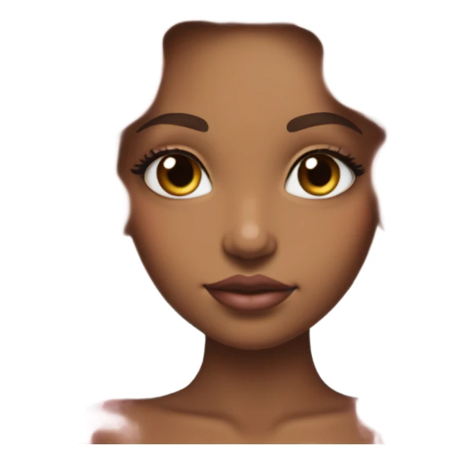 tan mermaid, model, magical, pink lips, iridescent, mystical, shiny, holographic, highlights, scales  sticker