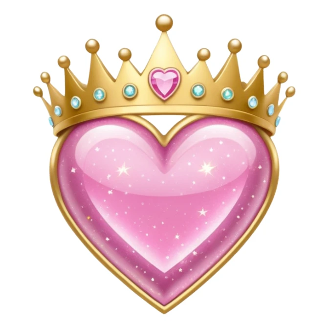 magical girl tiara themed heart sticker