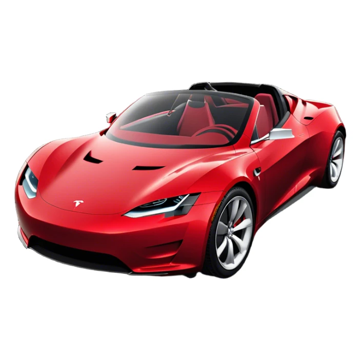 Tesla Roadster - Tesla (Model Year: 2020) (Iconic colour: Dark Red) sticker