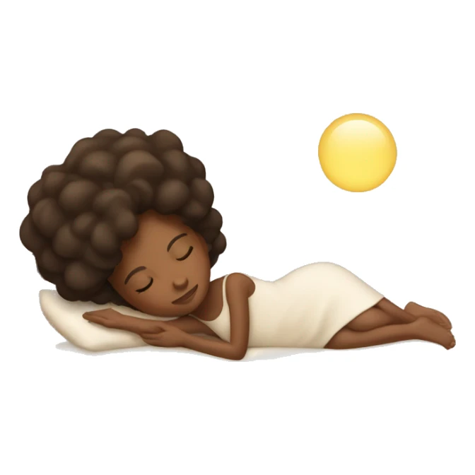 Brown skin girl taking a nap sticker