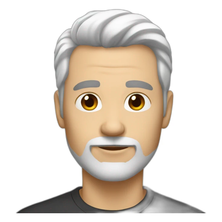 White Dad Black and White Hair sticker