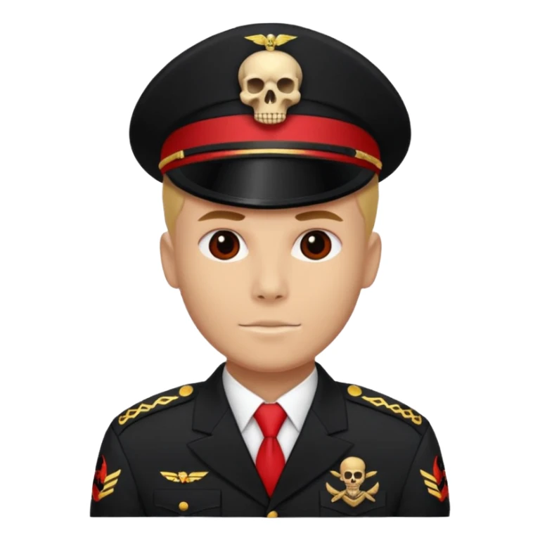 petty officer rank in black and red with a helldiver skull sticker