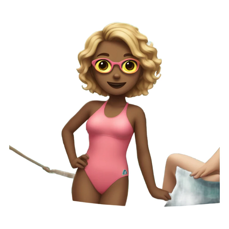 Evie in swimsuit outdoors sticker