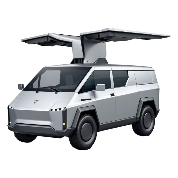 Tesla Cybertruck - Tesla (Model Year: 2022) (Iconic colour: Silver) sticker