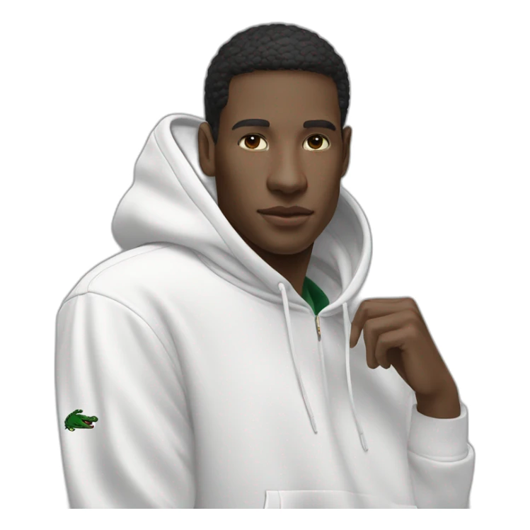 Lacoste tênis black friends with white lacoste hoodie sticker