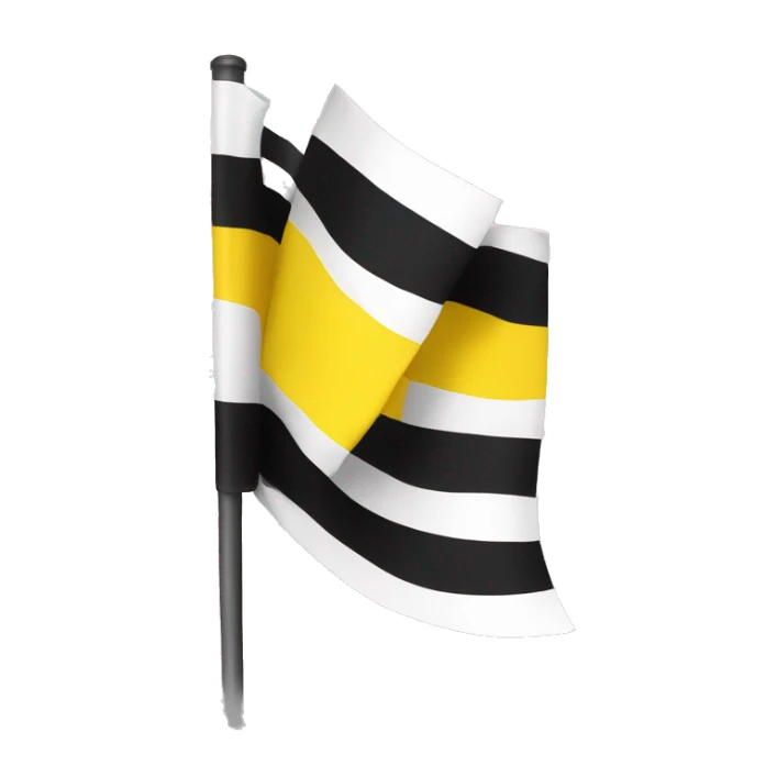 black yellow white flag sticker