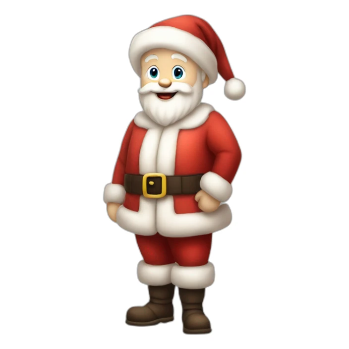 pale skin santa claus full body sticker