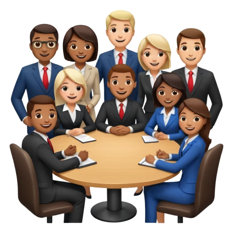 Group of person discuss in a round table  sticker