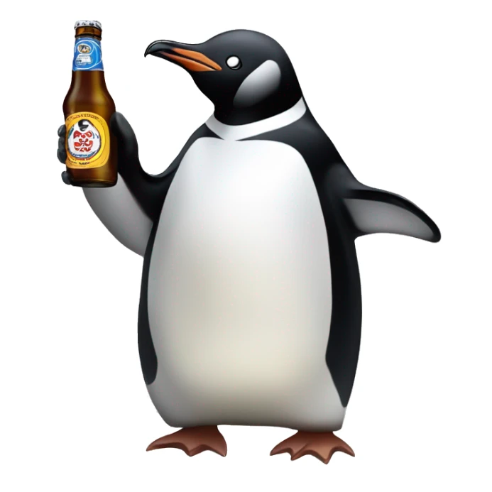 penguin having some bottles of club mate sticker