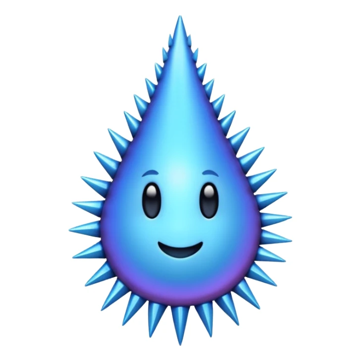 Blue tick with spiky sides sticker