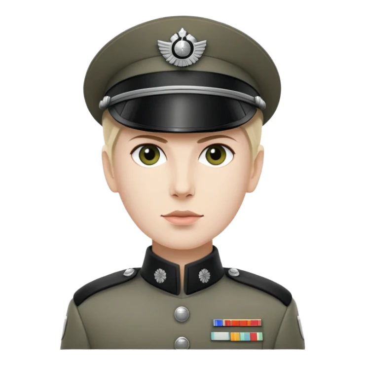 Imperial officer with cap and olive-gray uniform from Star Wars sticker