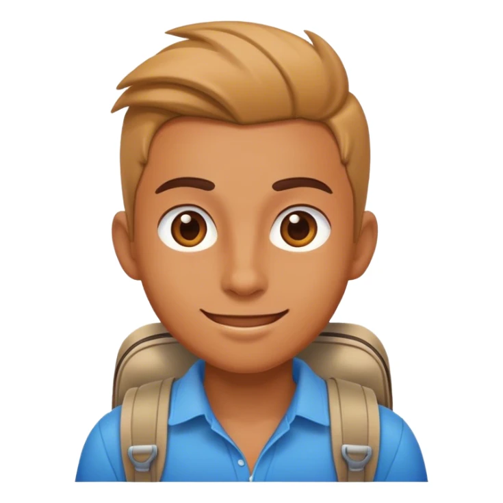 a young man who is fun loving and energetic traveller sticker