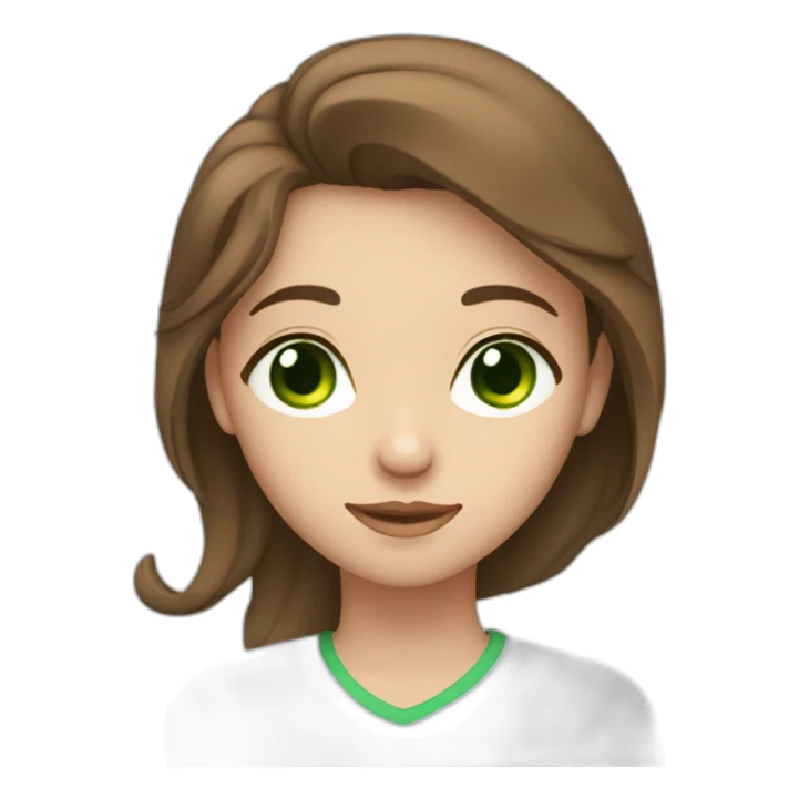 Brown hair teen-ager withe green eyes  sticker