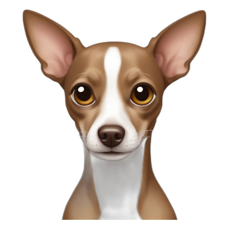 Brown and white chihuahua Italian greyhound sticker