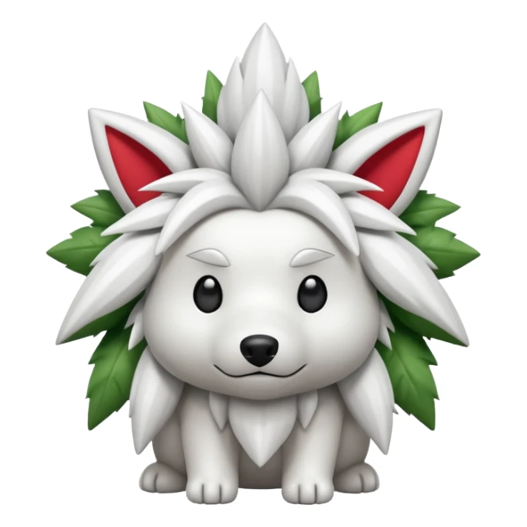 Edgy Colorless Unique Shaymin-Bagon-dog sticker
