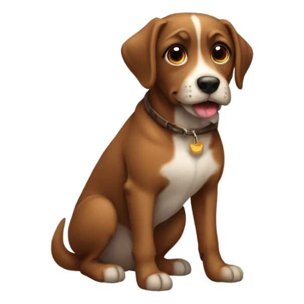 Perro pequeño con pelaje marrón  sticker