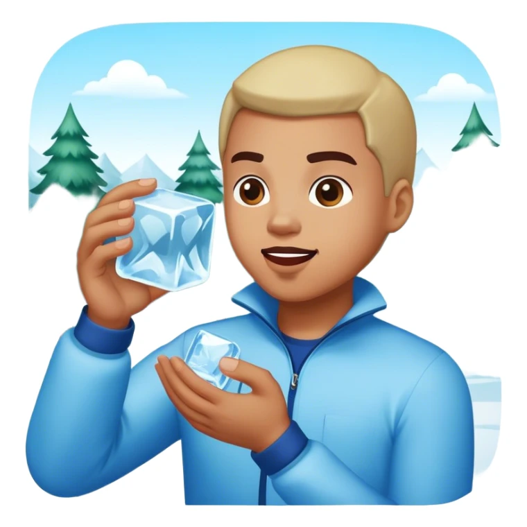 playful moments in the park with a big ice cube sticker