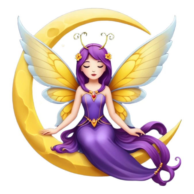 Una mariposa con una daga y encima una luna  sticker