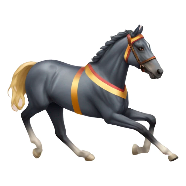 crown ribbon racing horse sticker