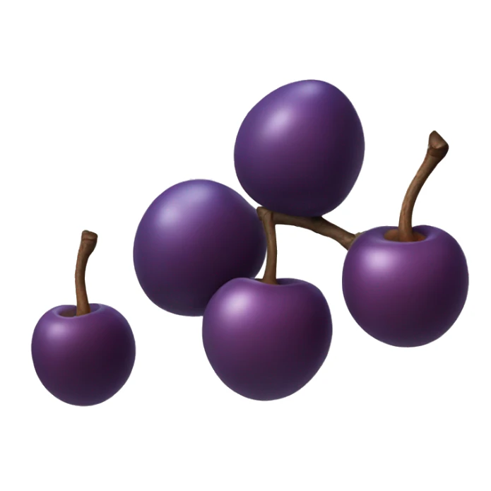 3D plum sticker