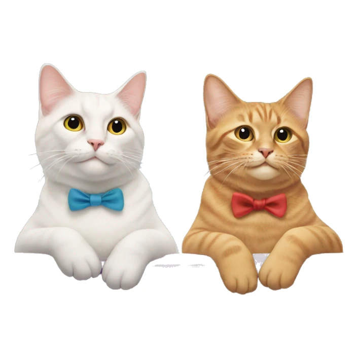 two cats at a ribbon cutting ceremony sticker