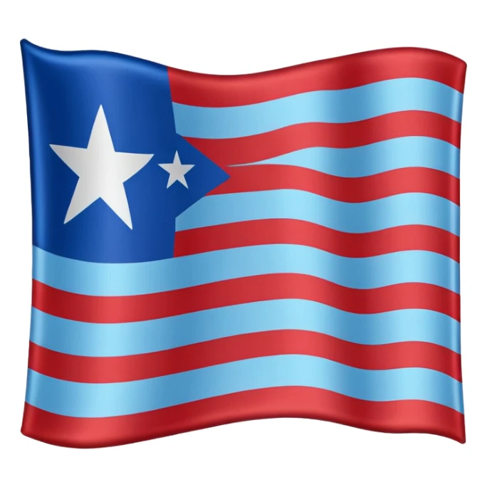 Original light blue flag of Puerto Rico  sticker
