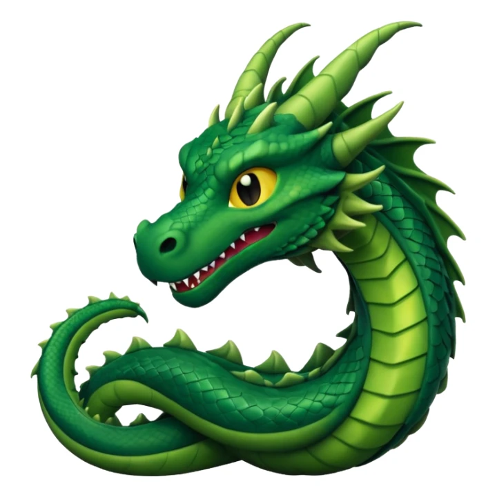 iOS emoji, minimal dragon symbol, dark fantasy, line icon sticker