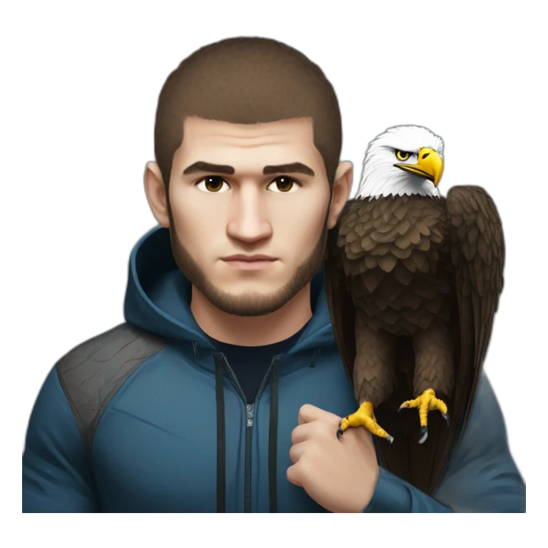 Khabib nurmagomedov with eagle sticker
