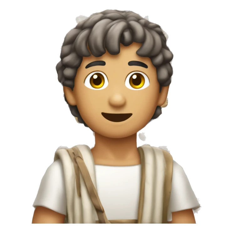 niño haciendo un mosaico romano sticker