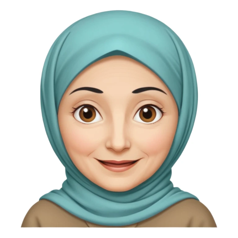 OLD WHITE WOMAN HIJAB BLACK EYEBROWS SMILE sticker