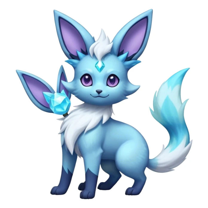 Fluffy celestial Glaceon-Espeon-Umbreon-hybrid, full body sticker