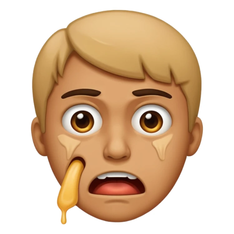 Disgust - strong feeling of revulsion or aversion -  about to vomit sticker