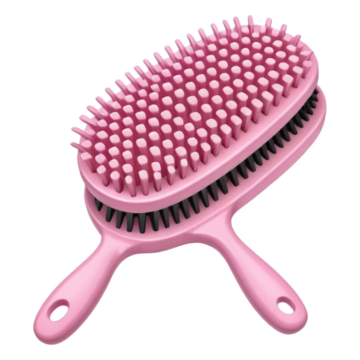 light pink hairbrush apple emoji style variation 4 sticker