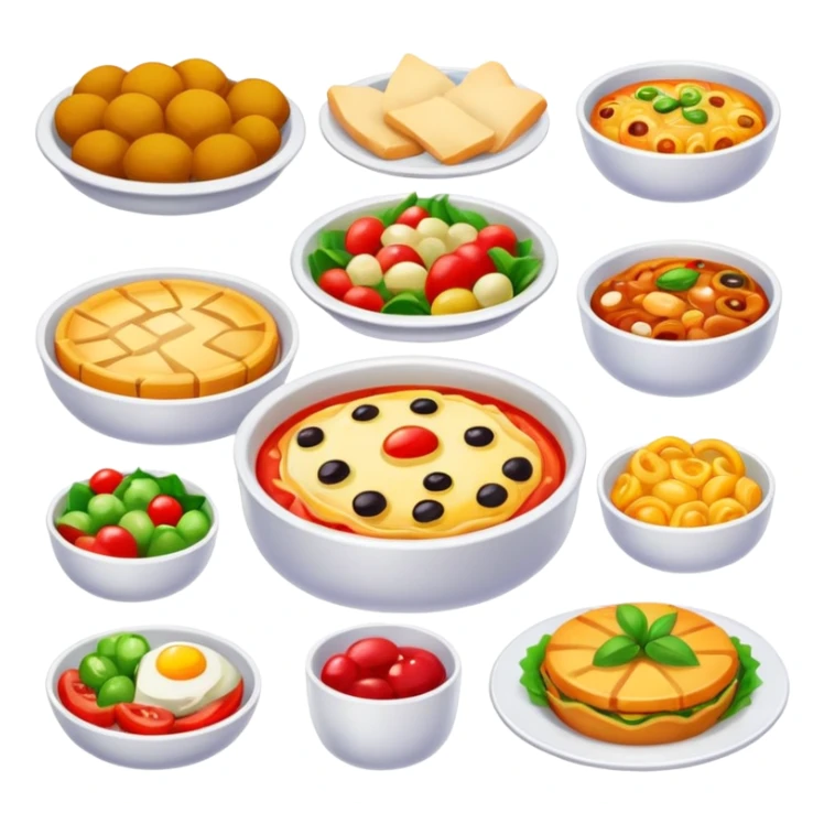 High resolution of a food dishes sticker
