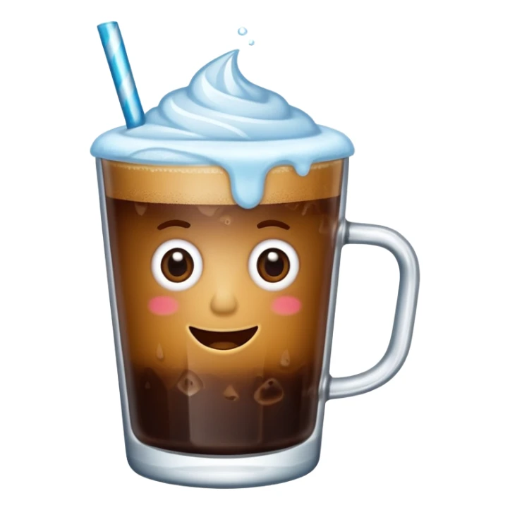 Cafe con hielo en una taza que diga ami sticker