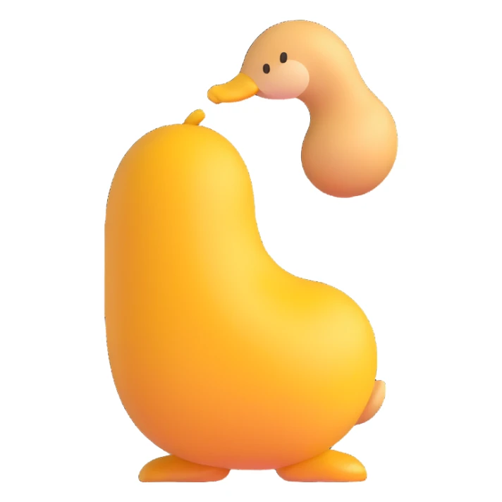 3D character of a cute peanut, no facial expression, rounded and shiny sticker