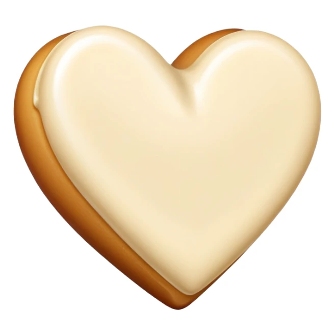 Cream heart  sticker